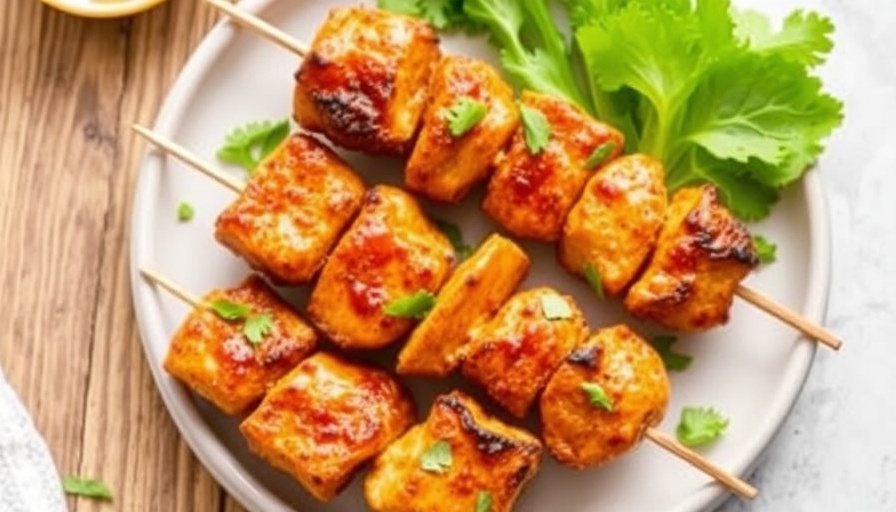 Air Fryer Harissa Chicken Skewers
