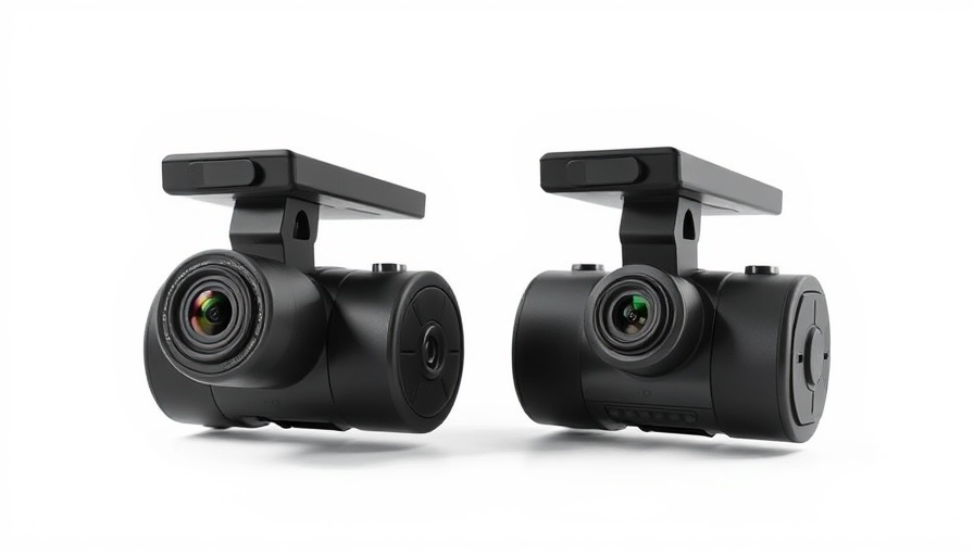 Sleek dashcam with built-in ELD, showcasing modern features.