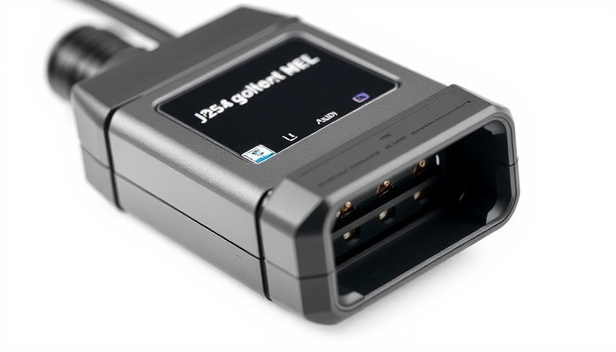 J2534 diagnostic tool with car brand labels for compatibility.