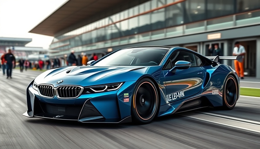 BMW Le Mans hypercar with updated kidney grilles on track
