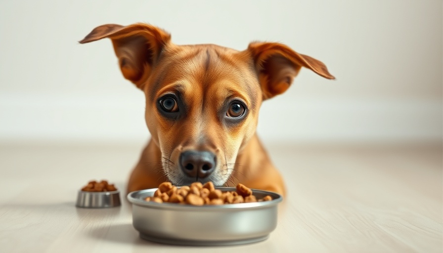 Curious dog beside food bowl, highlighting Dog Food Recall Alert.