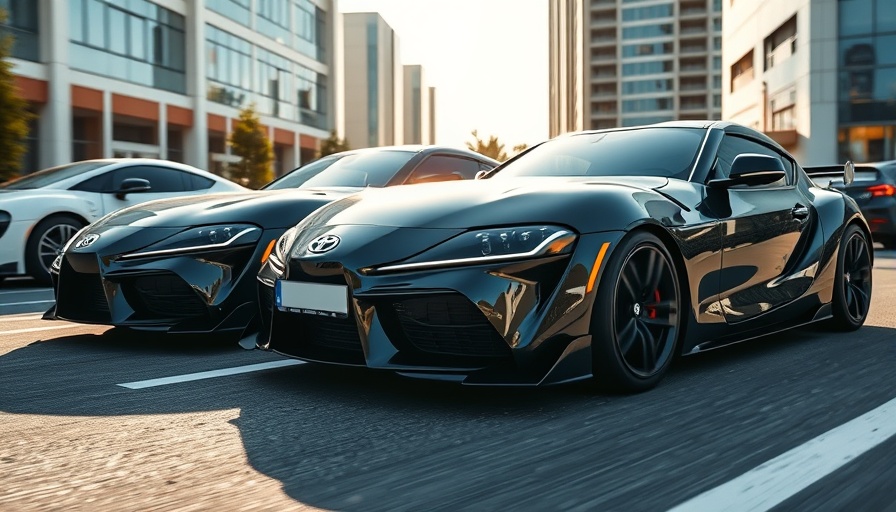 Toyota 500 HP Supra and AWD Celica in urban setting.
