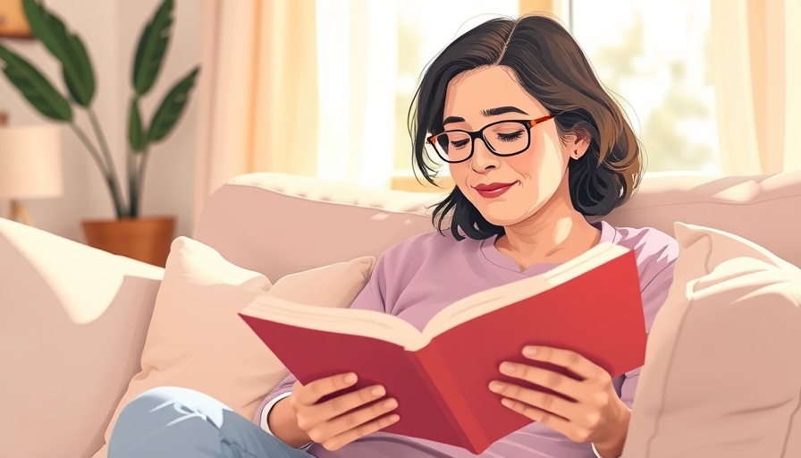 Self-care activity of reading for busy parents.