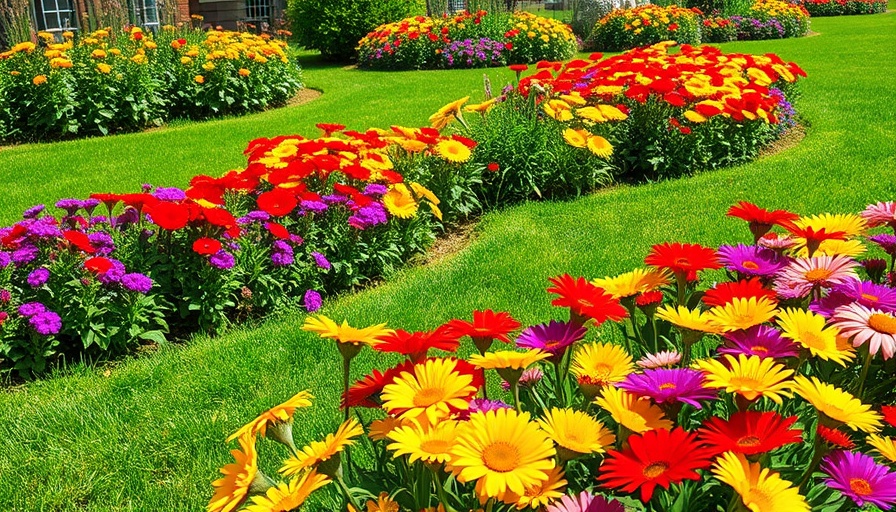 Vibrant flower garden showcasing maintaining beautiful green spaces