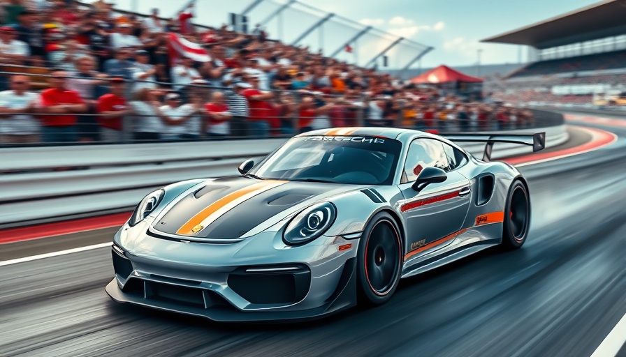 Porsche racing car celebrating victory at Lone Star Le Mans.