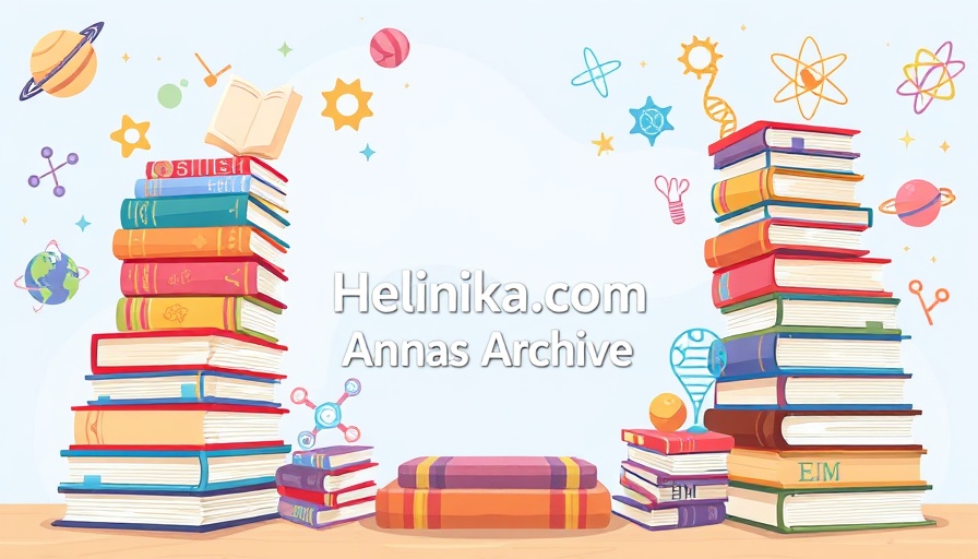 Colorful illustration with books, planets, and educational symbols.