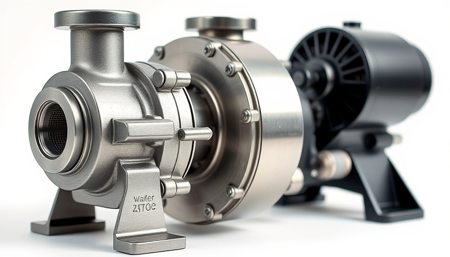 Industrial-grade Red Lion water pump with pressure gauge.