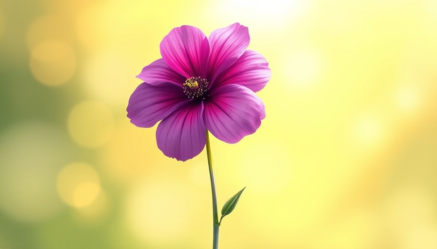 Artistic depiction of Boylecheloid flower with a soft background.