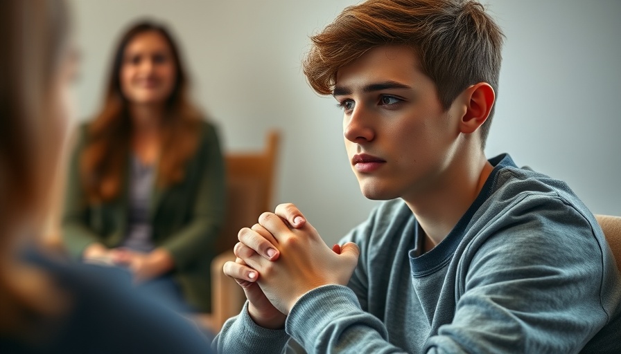 Teen contemplating types of grief in counseling session.