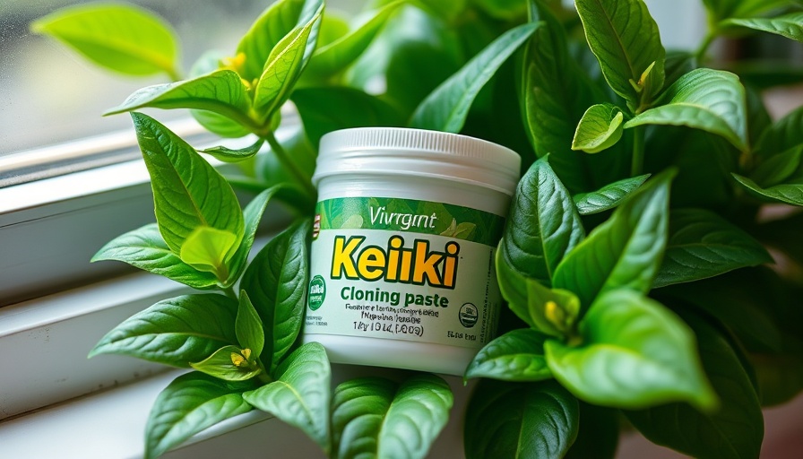 Colorful Keiki Paste with green leaves on windowsill.