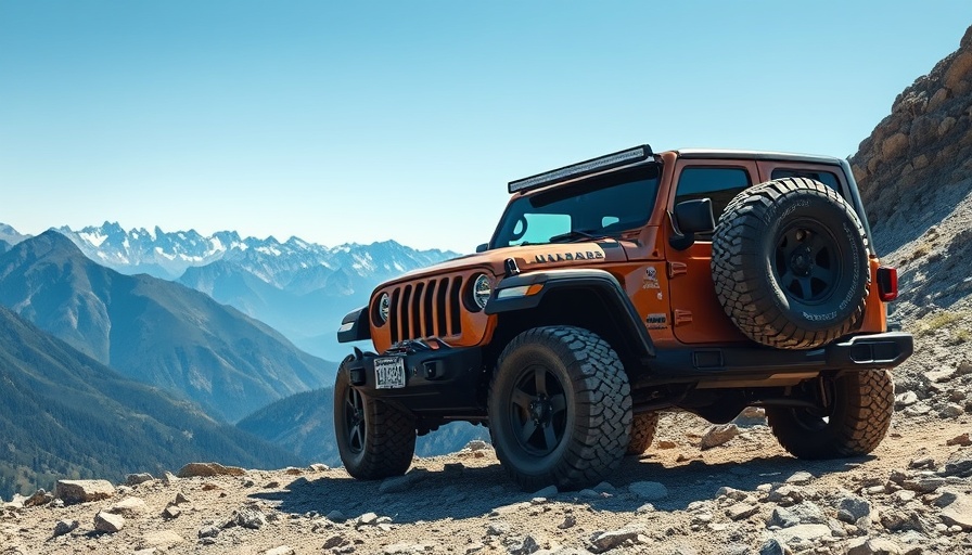Rugged Jeep Gladiator on rough terrain under clear skies.