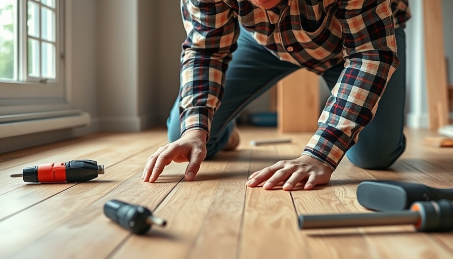Cost vs. benefit of new flooring: Man installing wooden laminate in home.
