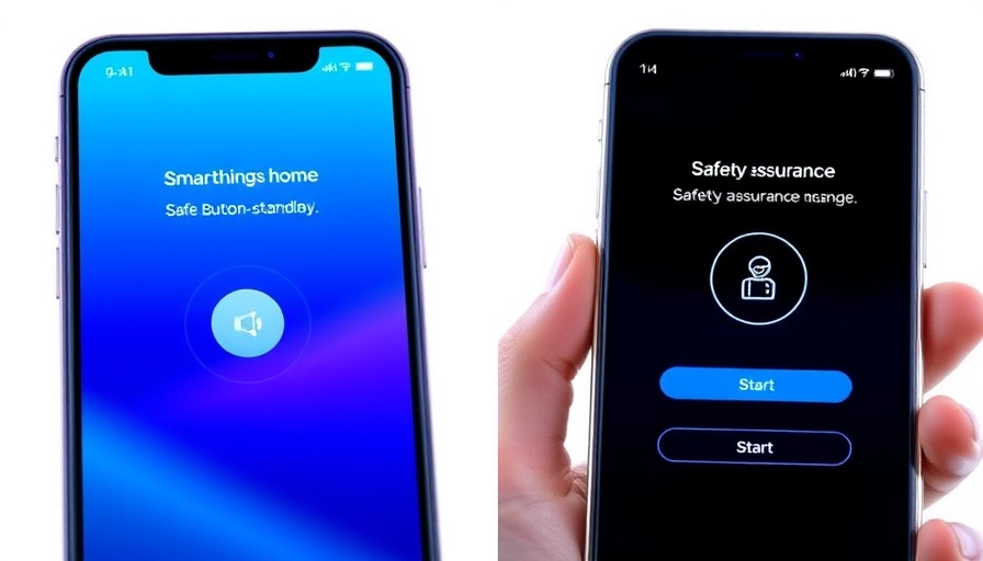SmartThings Safe Button feature interfaces on smartphones