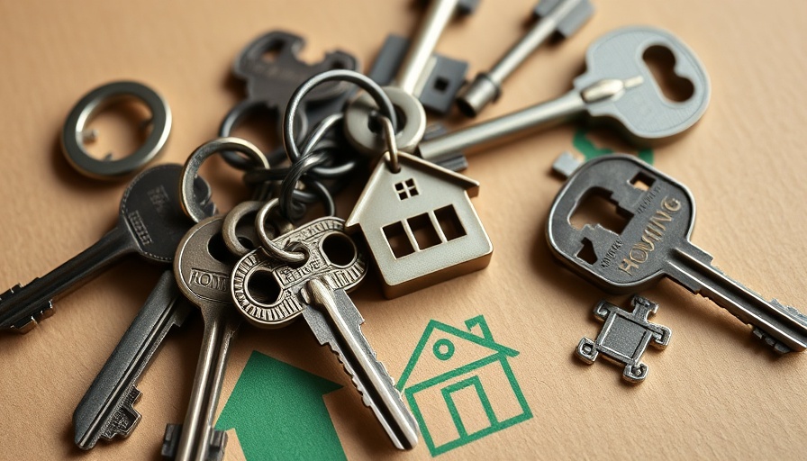 Vintage keys surround house-themed key on moving box for property improvement tips.