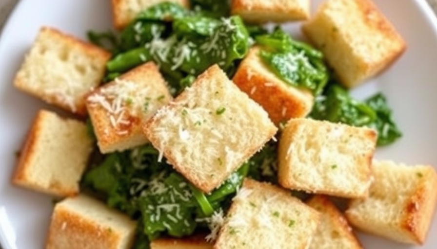 Garlic Parmesan Sourdough Croutons