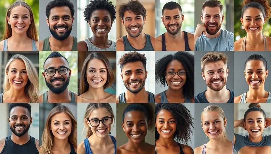 Collage of fitness enthusiasts promoting a sustainable fitness routine.