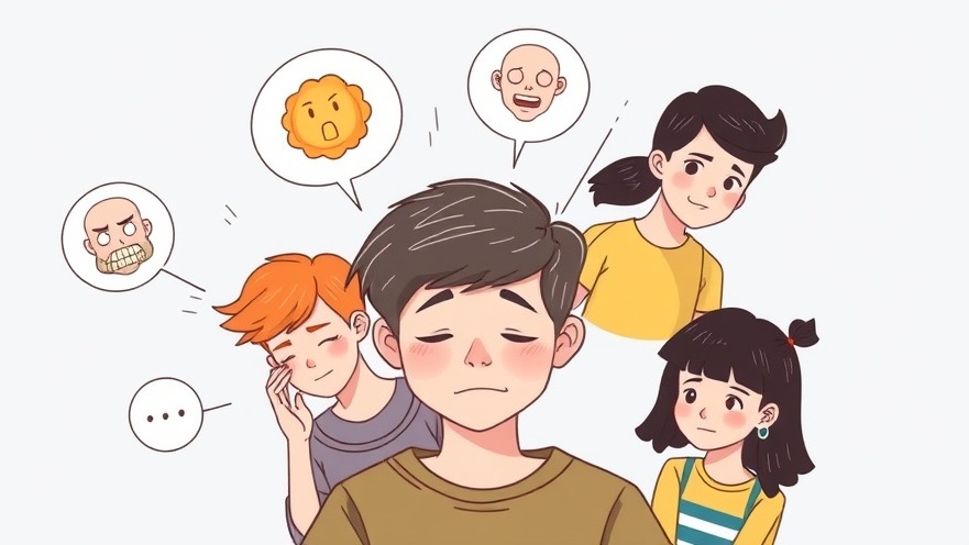 Illustration showing teens mental health effects from chronic illness.