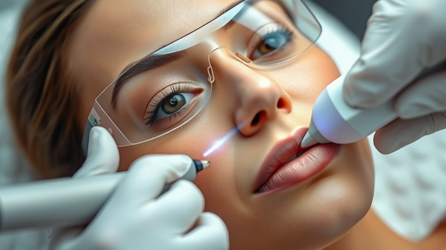 Laser skin treatment session showing precision and care, highlighting why fall is the best time for laser treatments.