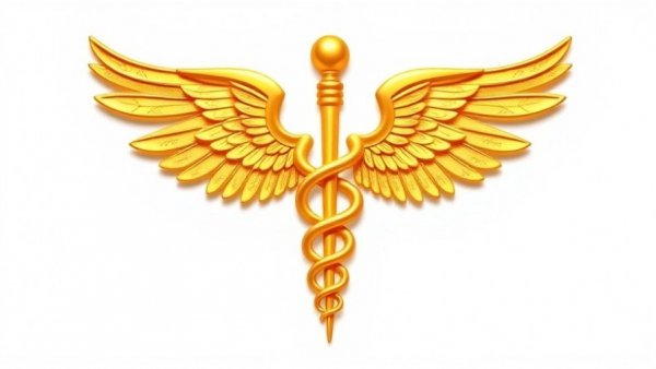 Golden medical symbol representing health and wellness.