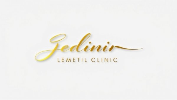 Elegant logo of a medical clinic in NYC, golden stylized design.