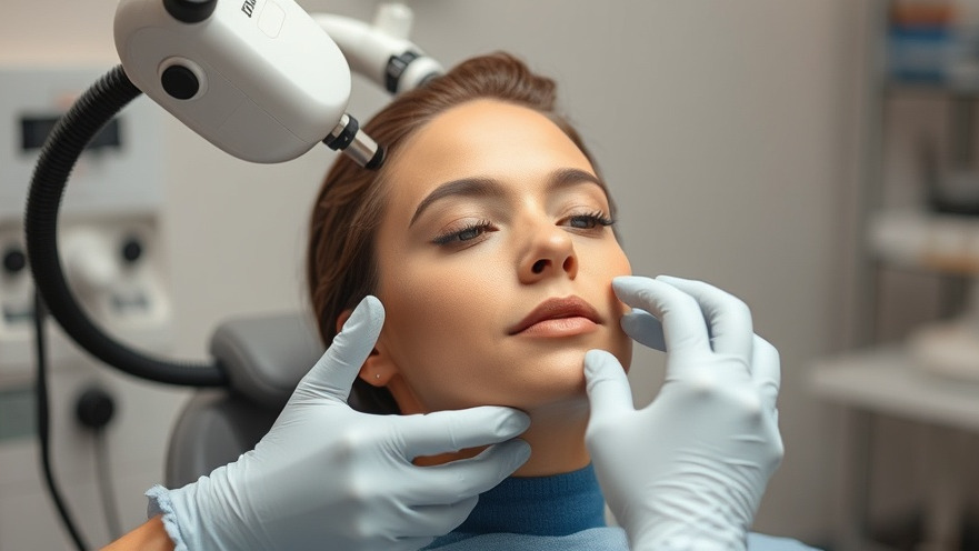 Female receiving robotic hair restoration technology treatment.