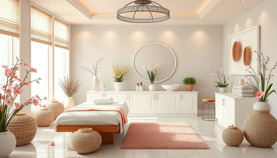 Aesthetic Treatments for Spring in a vibrant spa room with fresh flowers.