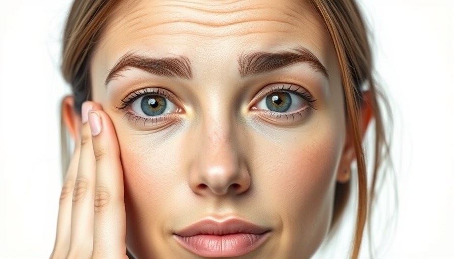 Woman examining forehead, focusing on Botox dosage guide effects.