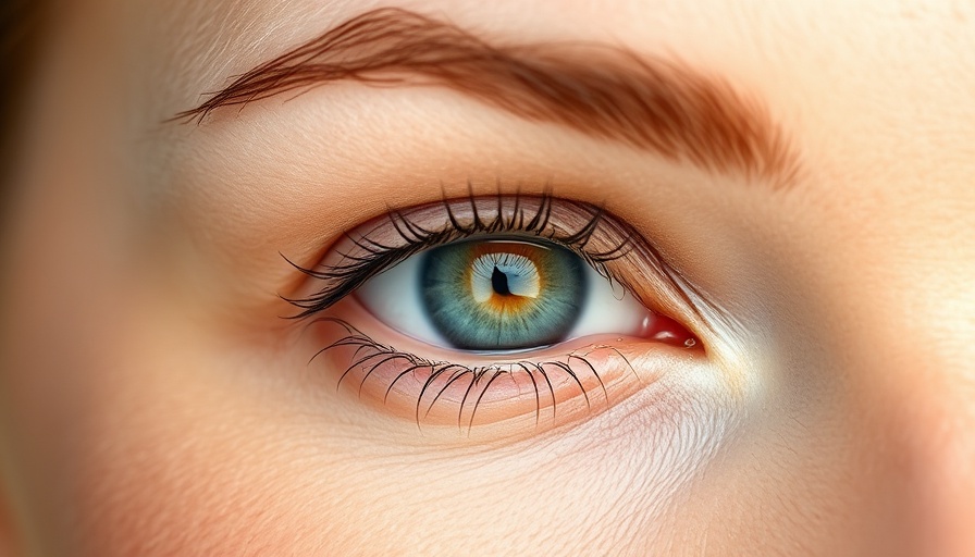 Close-up of a woman's eye focusing on crow's feet area, smooth skin.