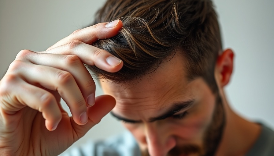 Man examining thinning hairline, can robotic artificial intelligence improve hair restoration?