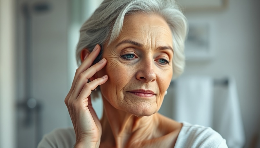 Elegant older woman restoring facial volume after weight loss.