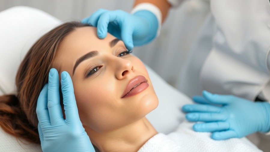 Beautiful woman receiving scar treatment options for discoloration.