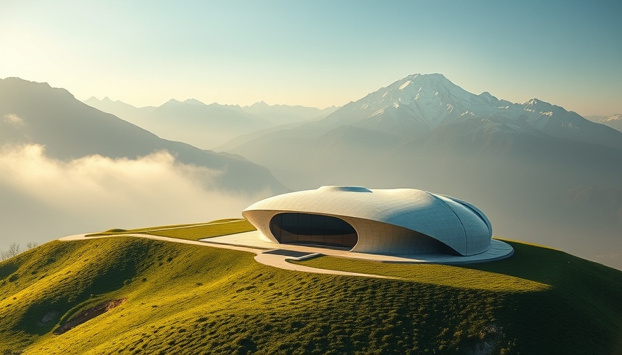 Modern museum in Italy's mountains, stunning architecture.