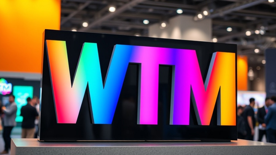 Event display with colorful WTM logo for Spain tourism strategies 2025.