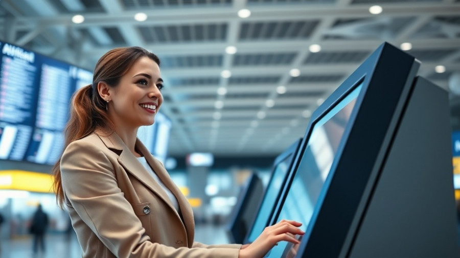Kaohsiung International Airport enhancements include modern kiosks.