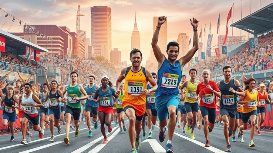 Vibrant marathon collage showcasing destination marathons around the world.