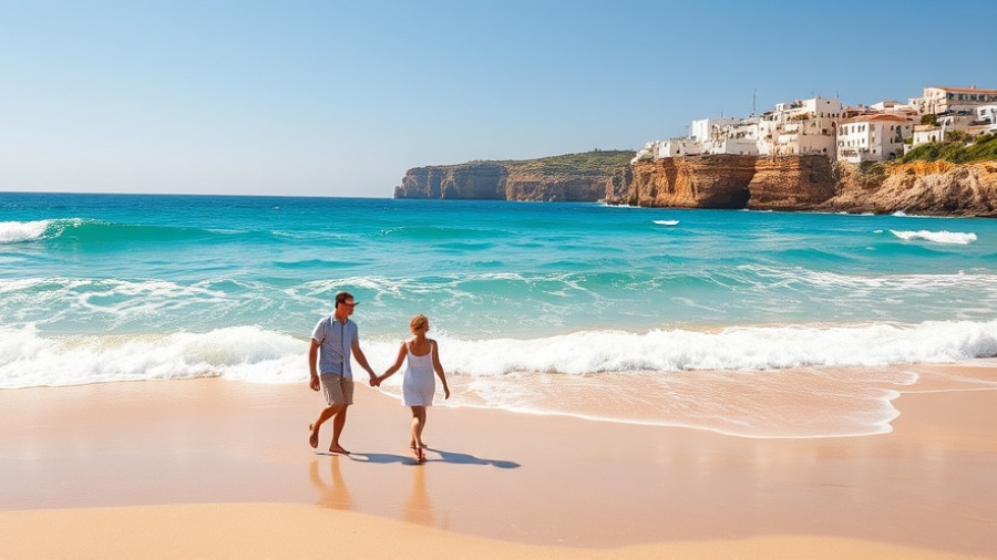 Idyllic family beach scene, how to choose travel destination guide.