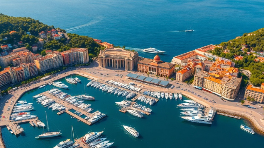Majestic view of Monaco's marina and colorful architecture.