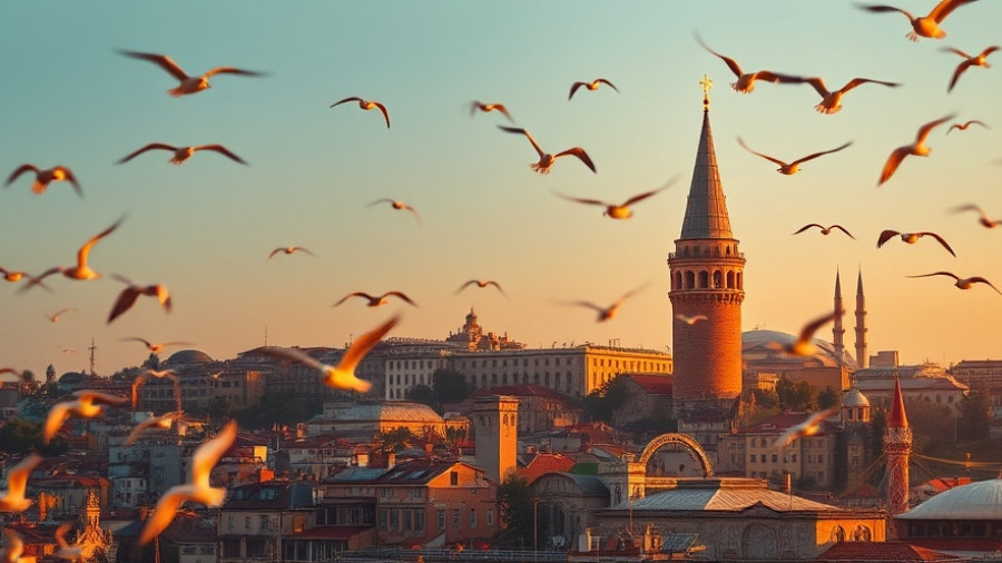 Yacht proposal in Istanbul with sunset Galata Tower view.