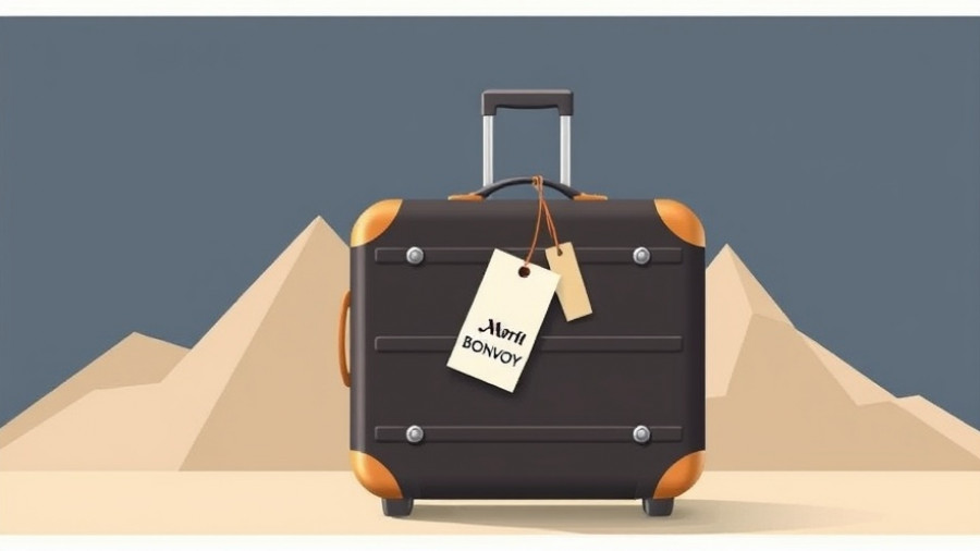 AI for holiday planning poster with suitcase and mountains