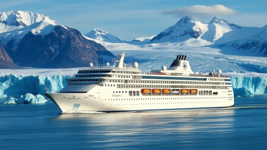 Royal Caribbean Alaska Cruises 2027 ship in icy Alaskan waters.