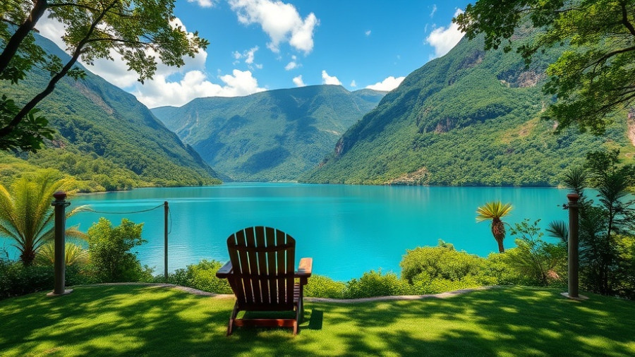 Scenic turquoise lake with mountains, perfect travel destination.