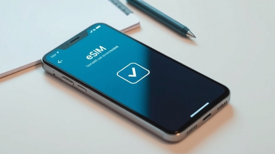 Smartphone showing eSIM activated for travel on a budget.