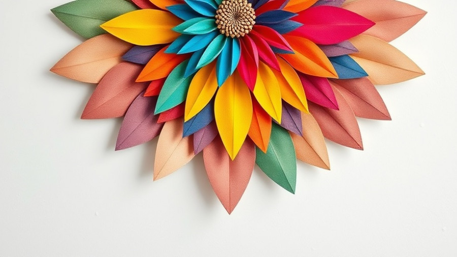 Colorful geometric flower art, a fun family activity to do at home.