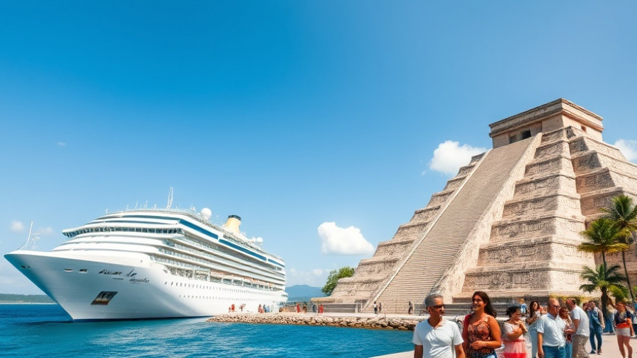Icon of the Seas family cruise itinerary with ship and pyramid.