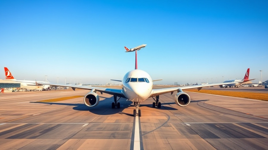 Turkish Airlines plane at airport featured in travel news