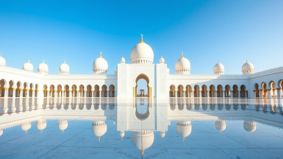 Abu Dhabi 2025 World Travel Awards venue, majestic white palace reflecting.
