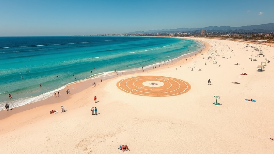 Beautiful beach setting in Jordan sports tourism attraction
