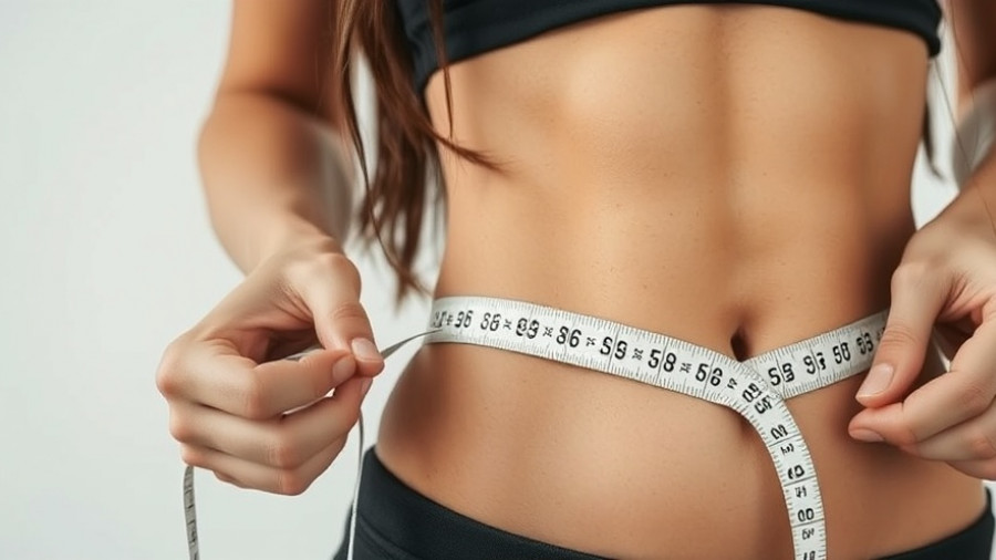 Woman measuring waist with tape, related to liposuction abroad.