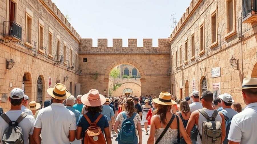 Exoticca Black Friday travel sale: tourists at historic fortress.