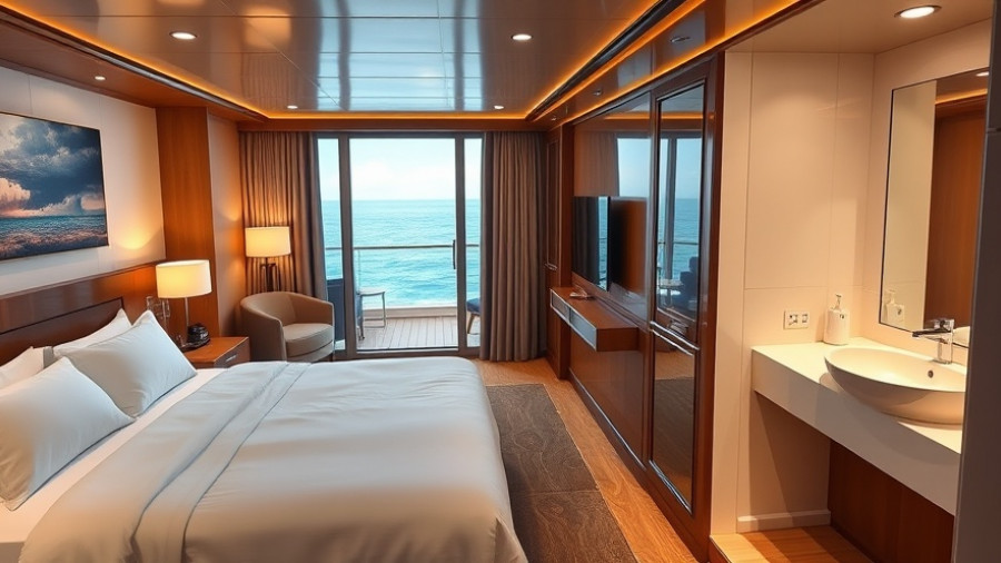 Luxurious cruise cabin with ocean view: Tips for first-timers avoiding cruise mistakes.